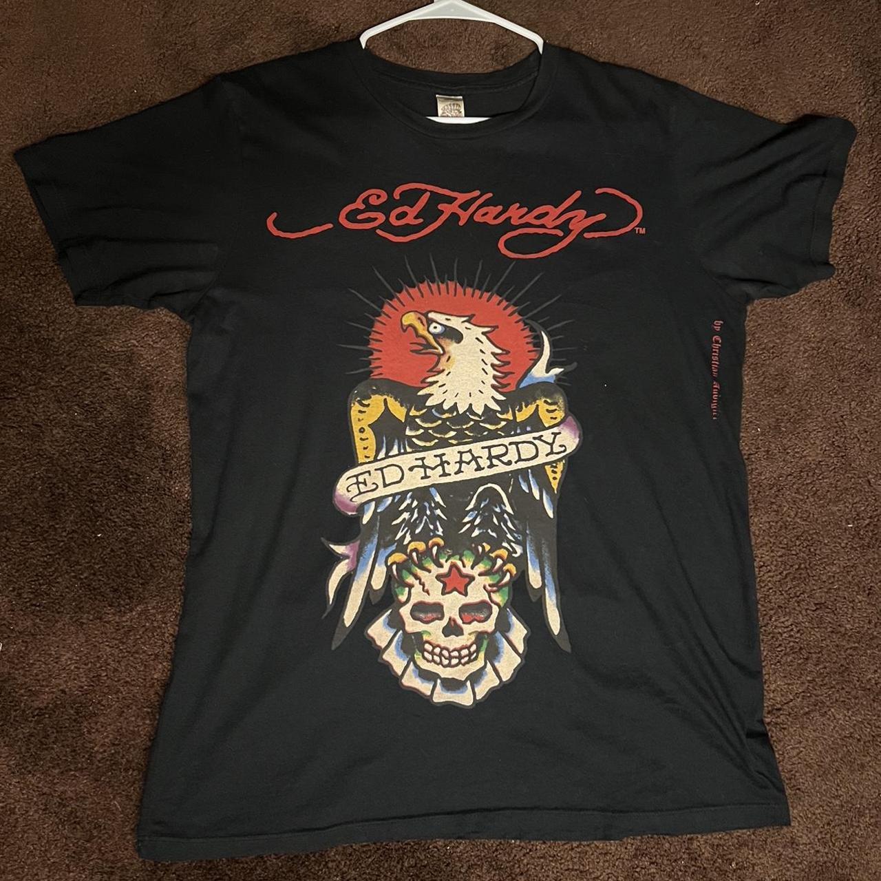 Ed Hardy Graphic Tee By Christian Audigier • Fire... - Depop