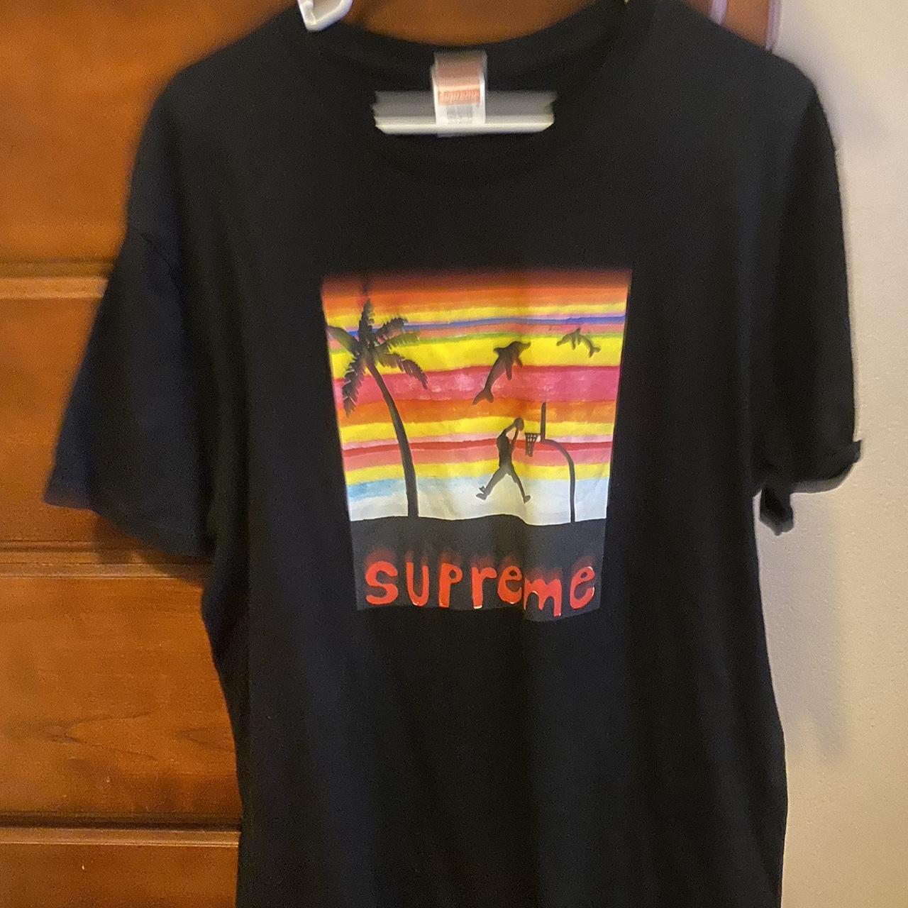 Supreme Hoop Tee Black XL worn once, perfect condo.... - Depop