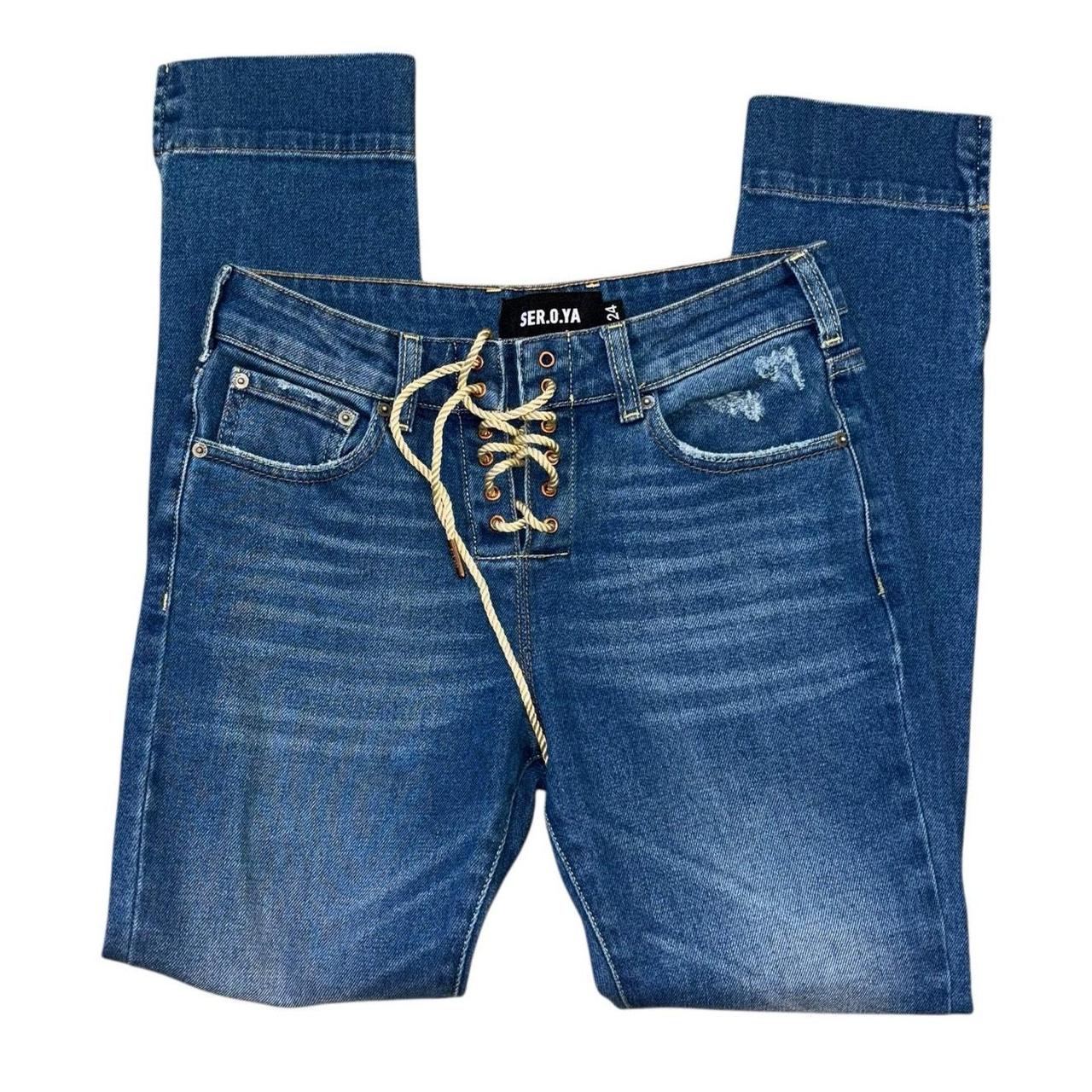 SER.O.YA Women's Jeans - Blue/Gold - 24" – Ser. O… - image 1