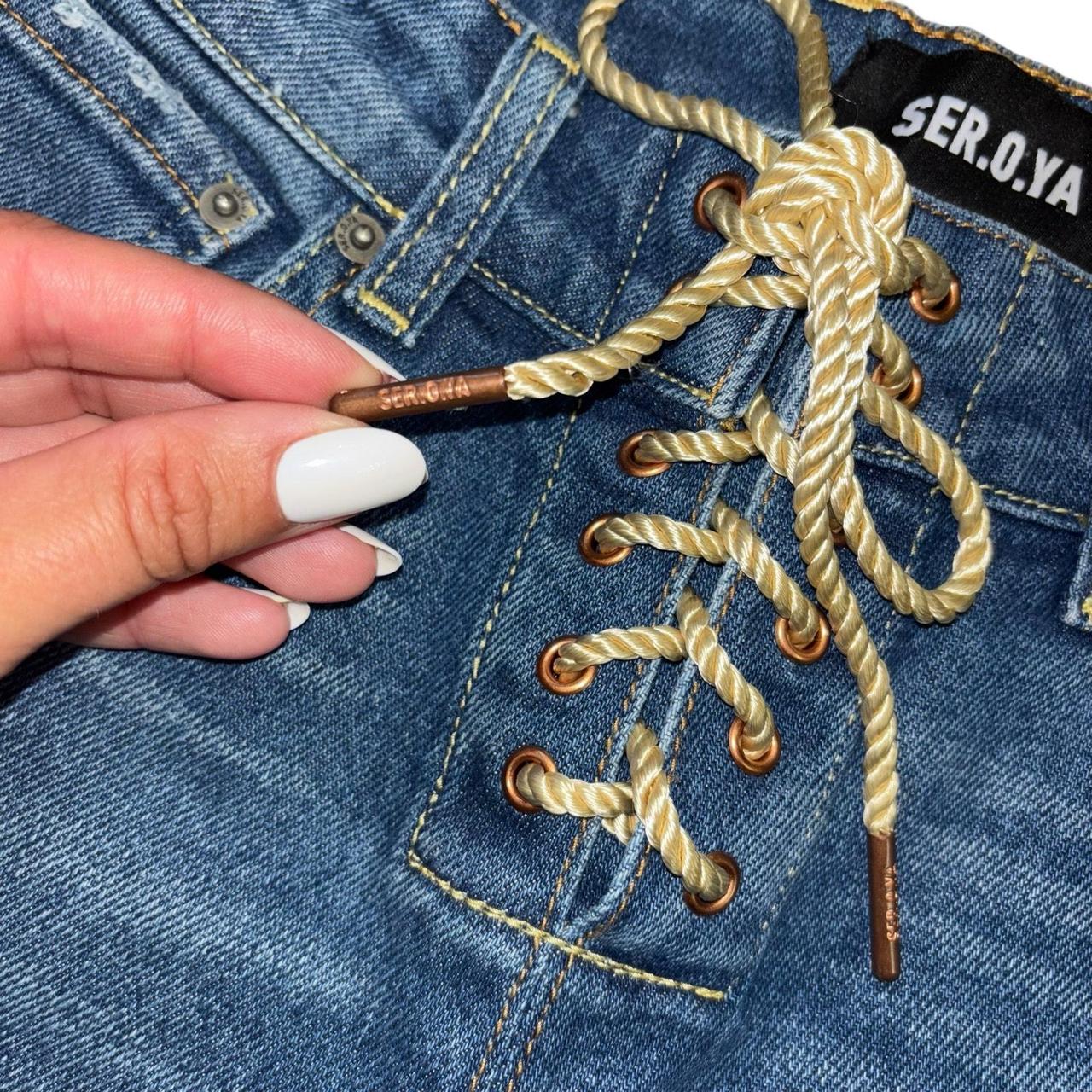 SER.O.YA Women's Jeans - Blue/Gold - 24" – Ser. O… - image 4