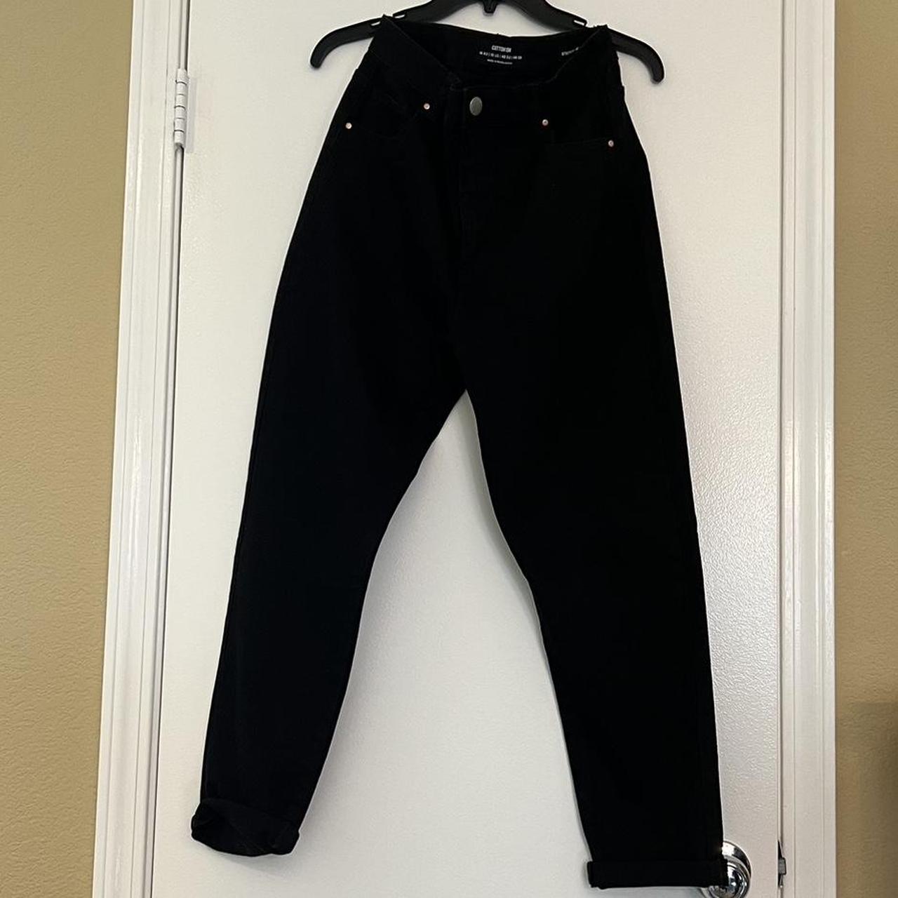 Super cute black stretch mom jeans that can be... - Depop