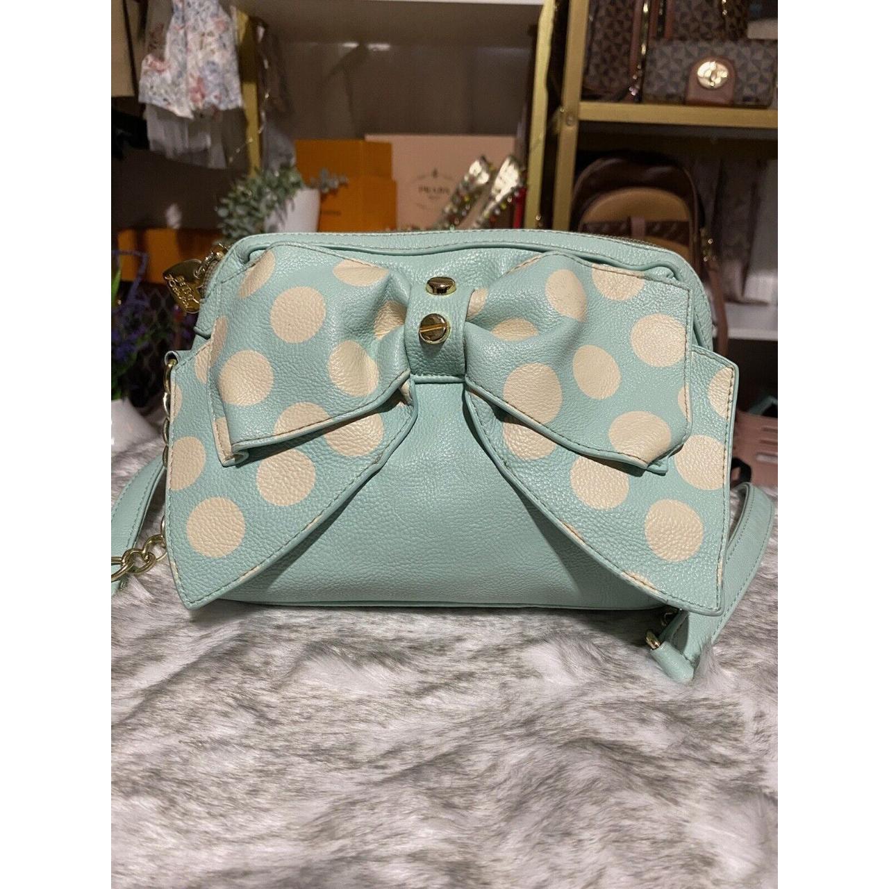 Betsey johnson polka dot bow clearance purse