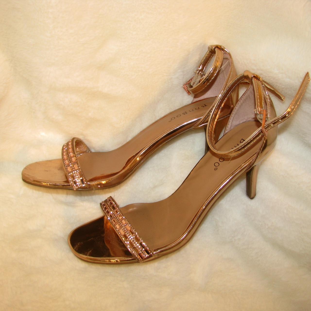 Bamboo rose gold online sandals