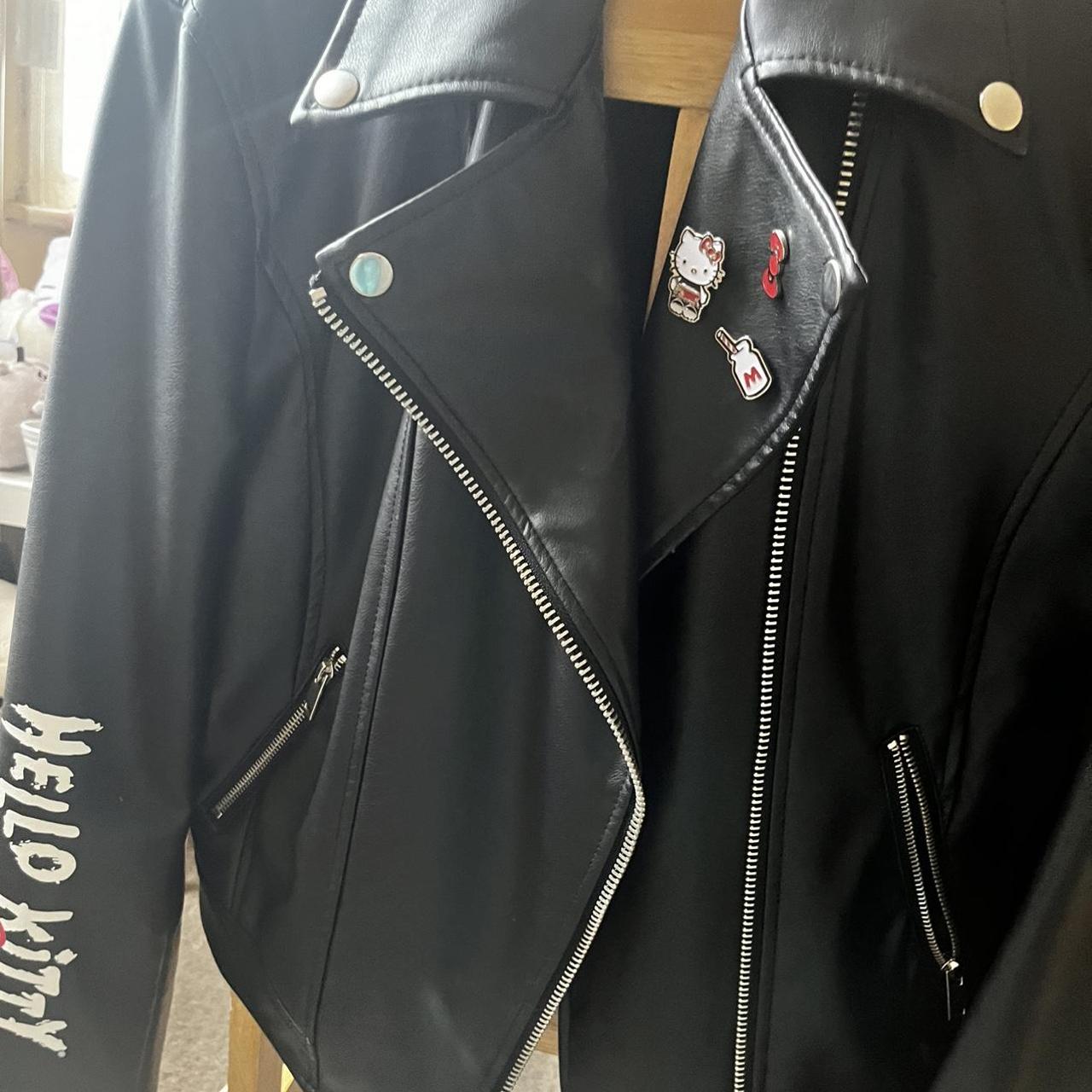 hello kitty leather jacket hellokitty Depop
