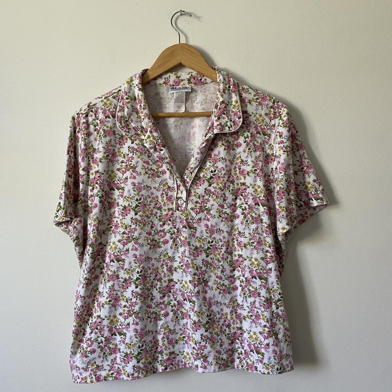 Vintage Blair Granny Cottage Floral blouse with... - Depop