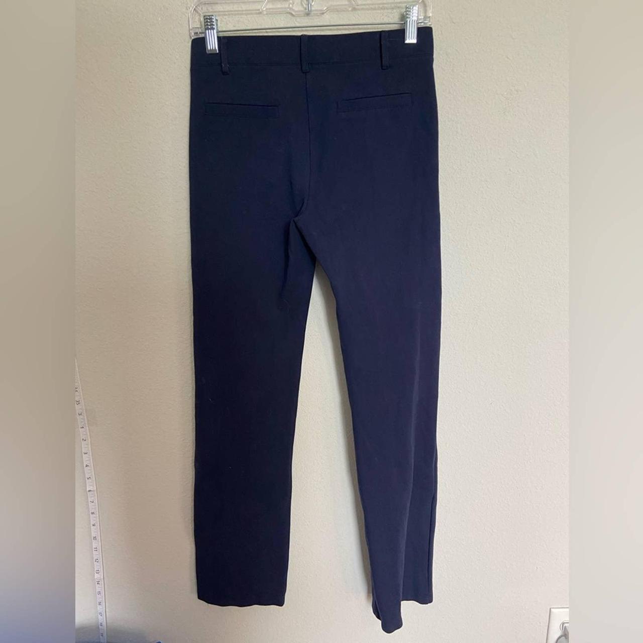 Betabrand Straight Leg Yoga Dress Pants in Navy - Depop