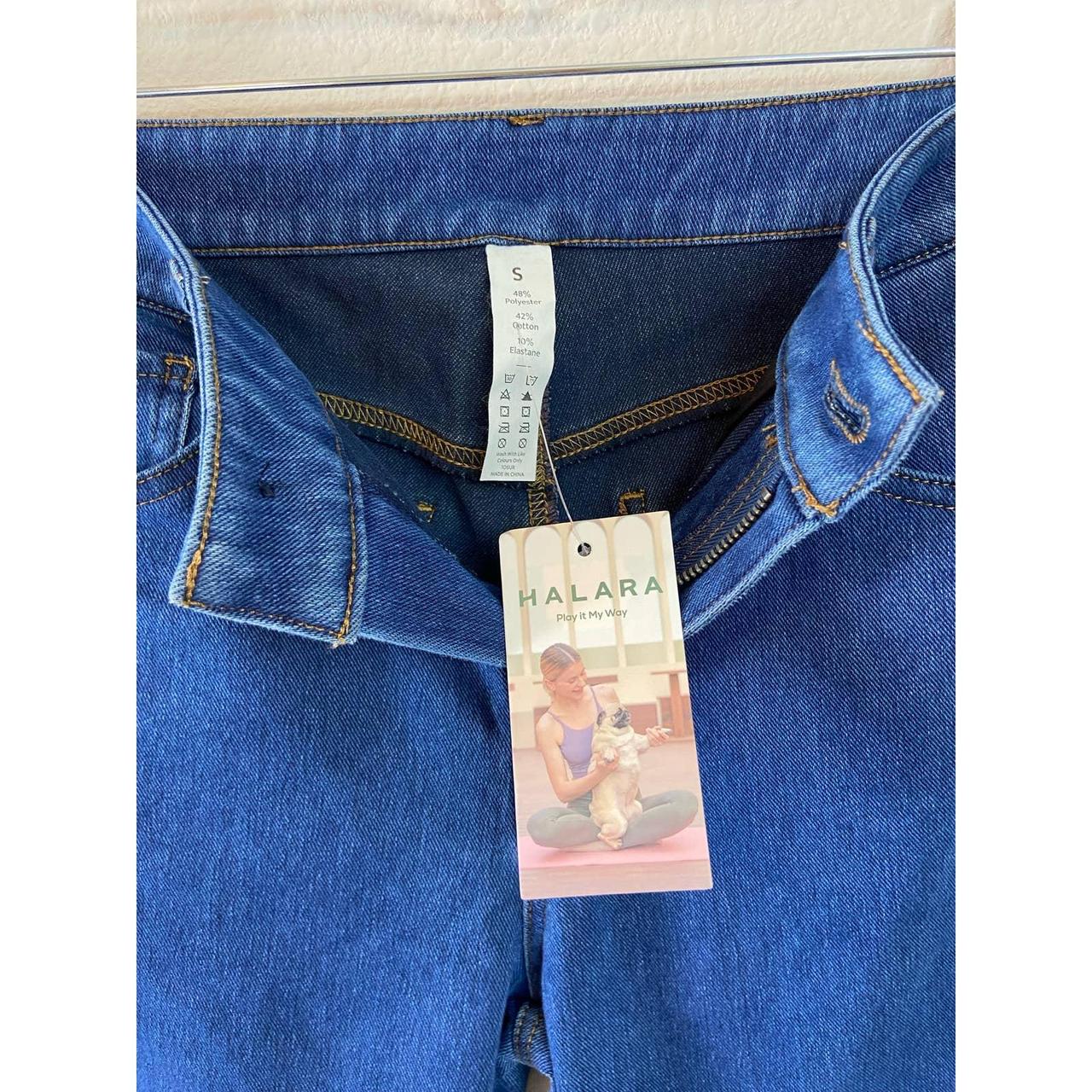 Women's HalaraMagic™ Mid Rise Button Pockets Stretchy Knit Casual