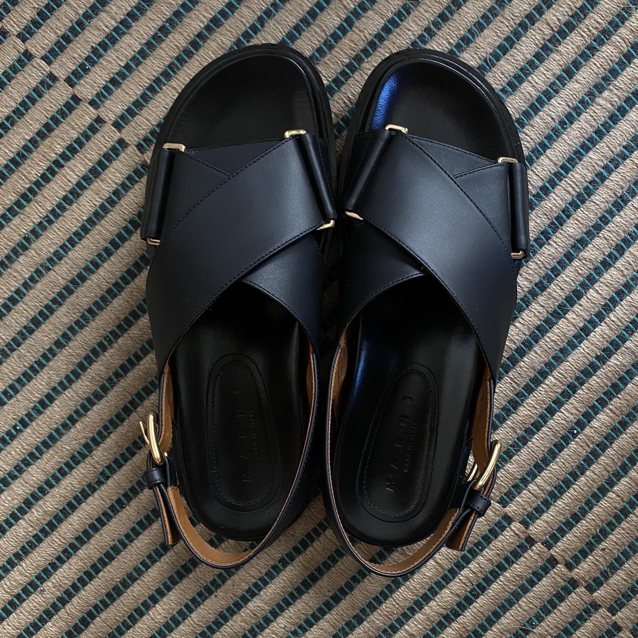 Marni Double Strap Sandals in Black for Men | Lyst