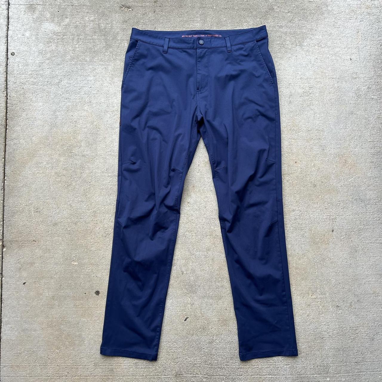 Navy Blue Rhone Commuter Pants Size 35 Rhone... - Depop