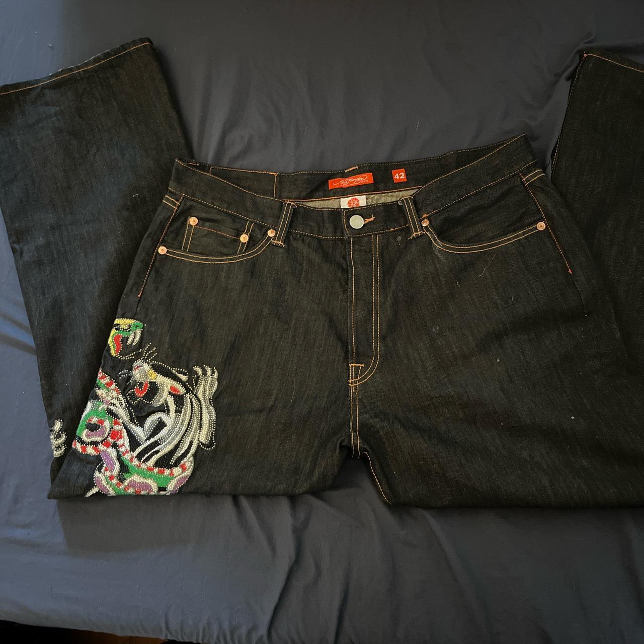 Ed HARDY rainbow Dragon shops Jeans