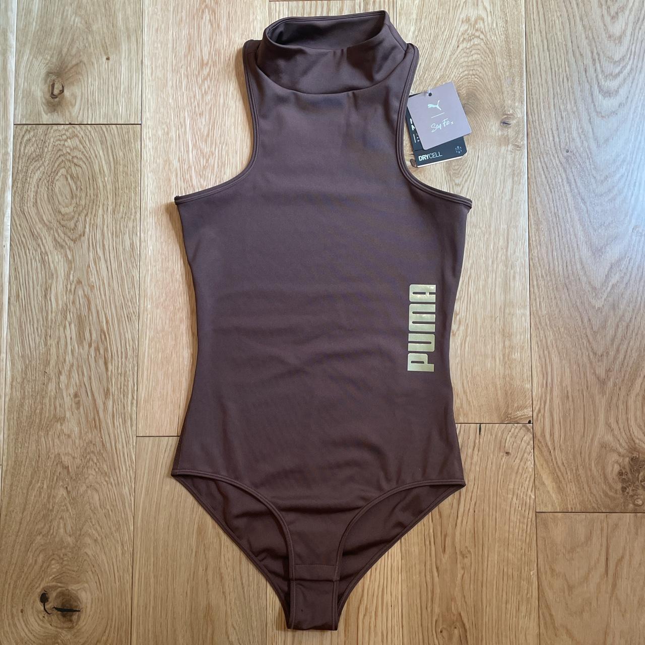 PUMA X Stef Fit brown Drycell leotard bodysuit