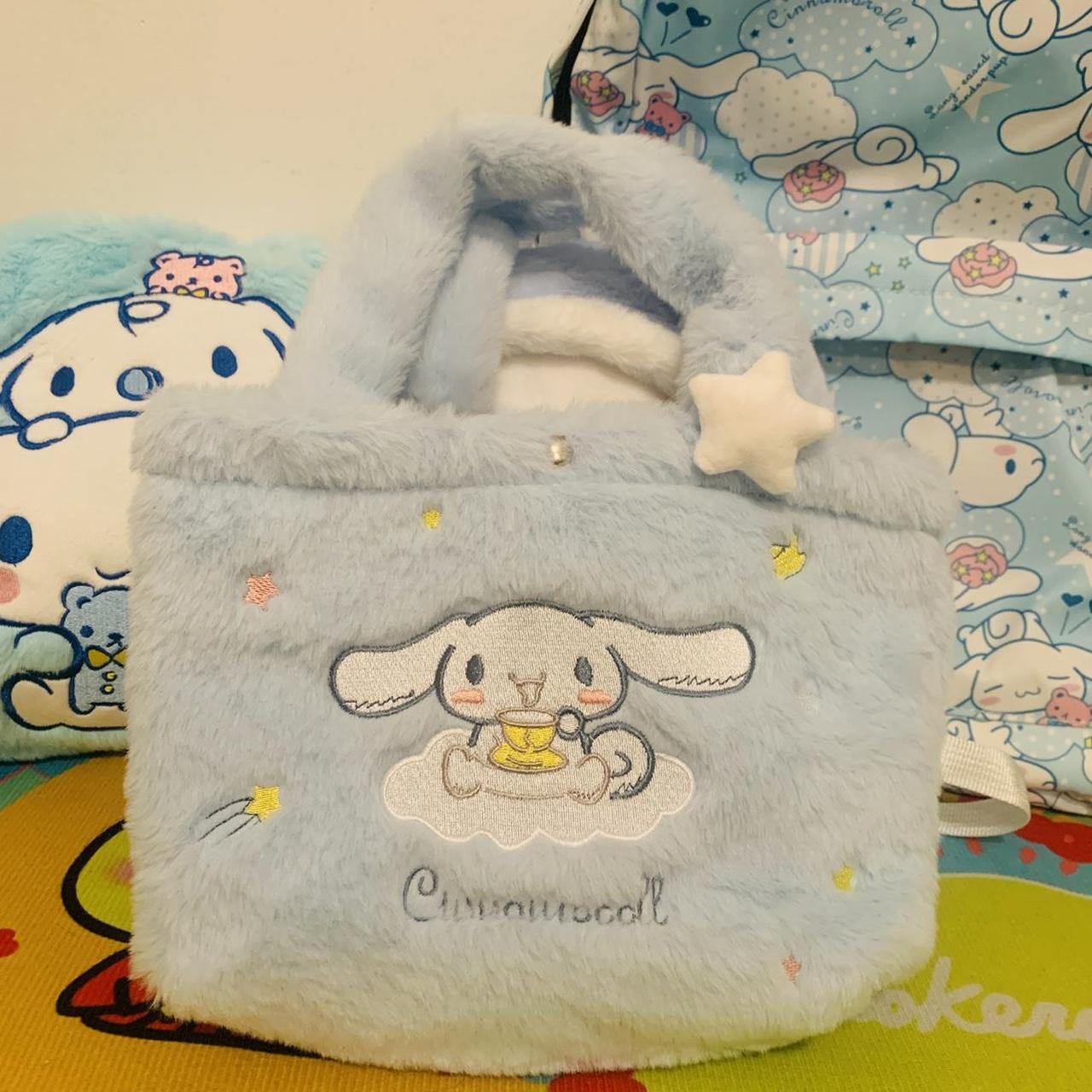 Cinnamoroll Sanrio Plush Soft Fuzzy Small Tote Bag... - Depop