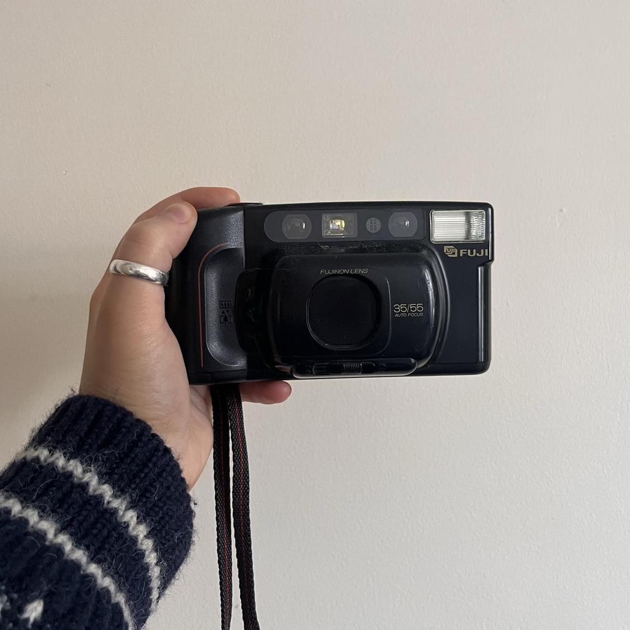Fujifilm 35mm film camera point and shoot, black... Depop
