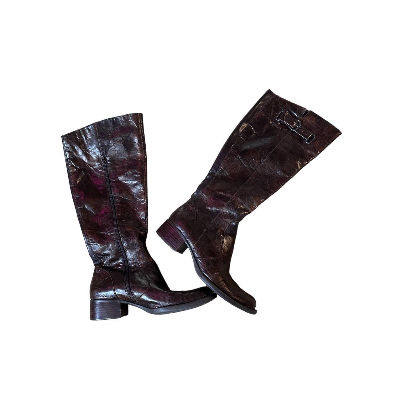 distressed tall boots