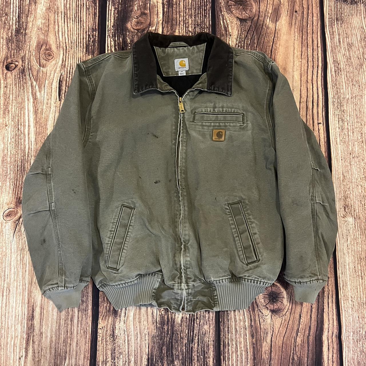 dark green carhartt jacket