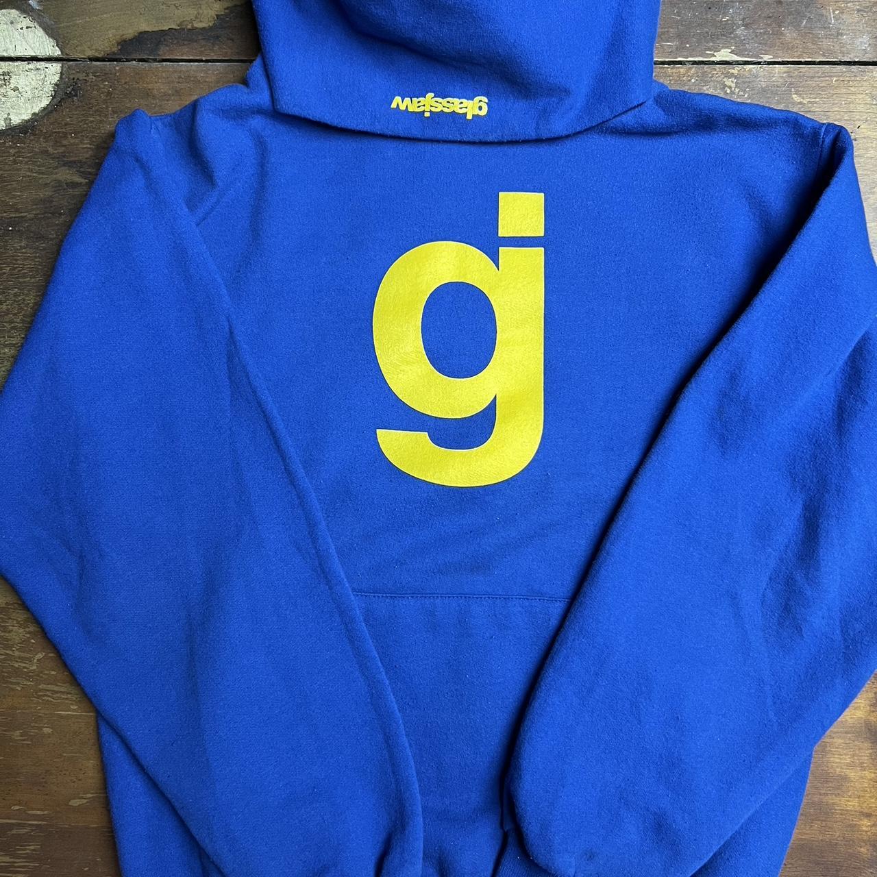 Blue y2k Glassjaw vintage Hoodie on Jerzees Size... Depop