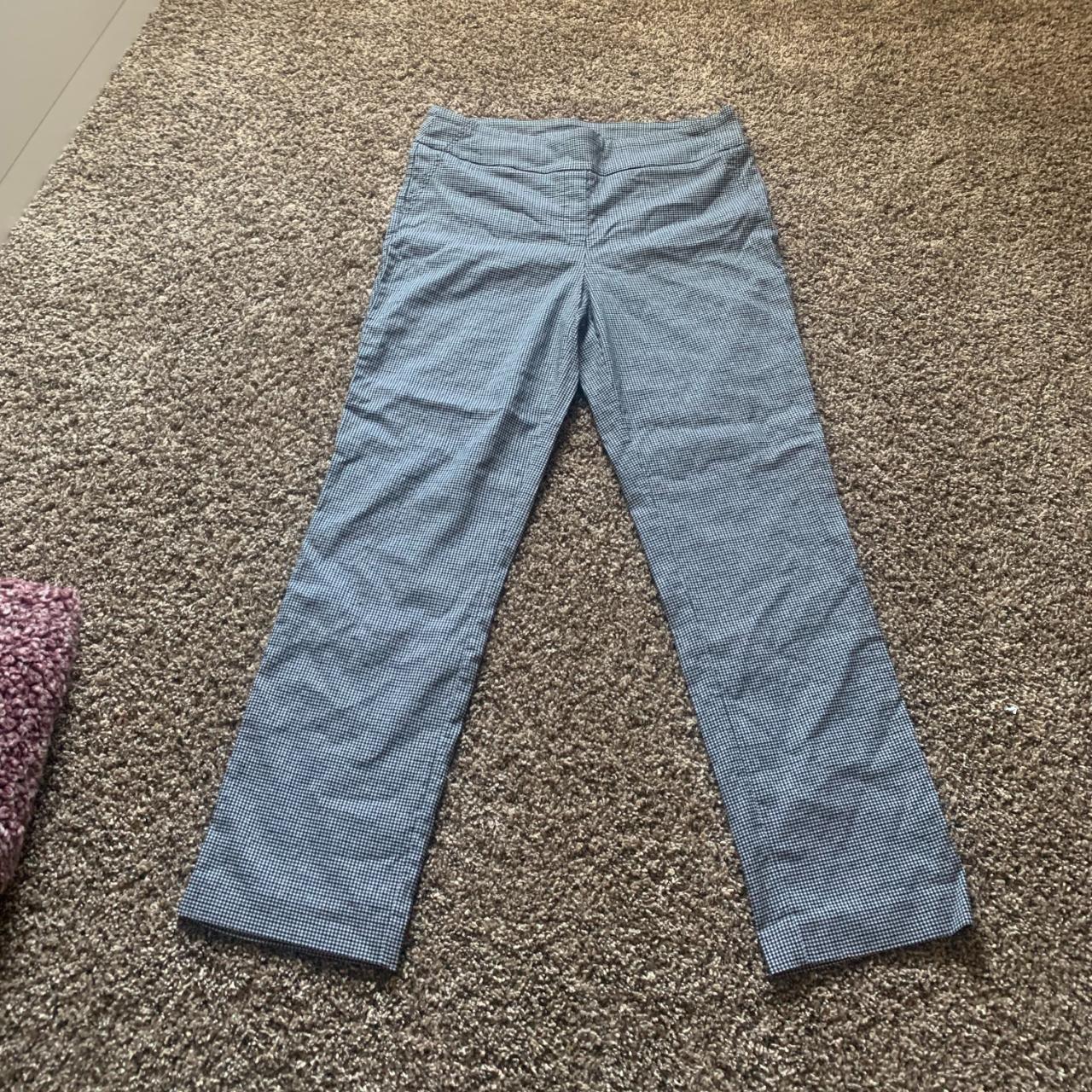 Costco Men's Black and White Trousers Depop