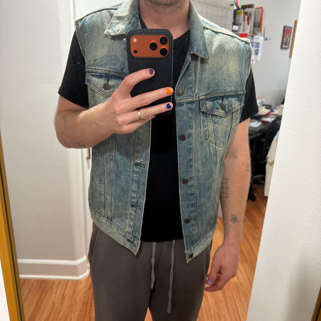 Levi's Men's Vest - Blue - L – Vintage Large Levi… - image 4