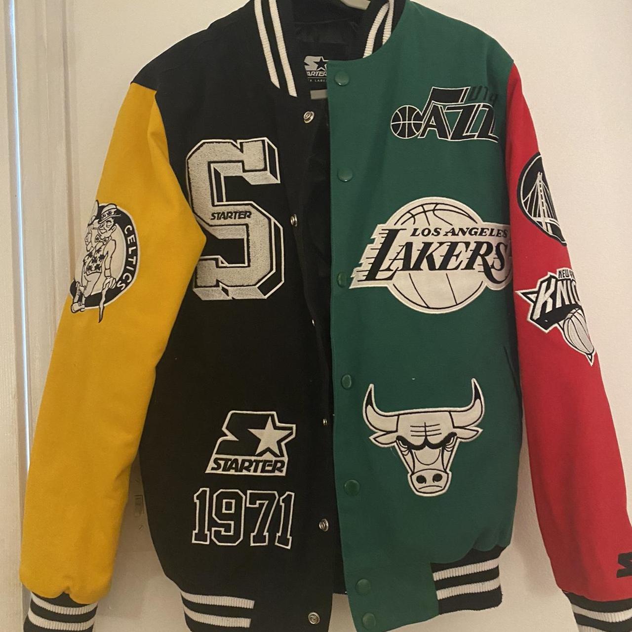 Starter uo exclusive patch best sale varsity jacket