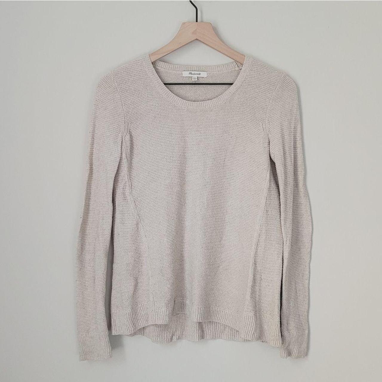 Madewell Riverside Texture Sweater in Cream Size