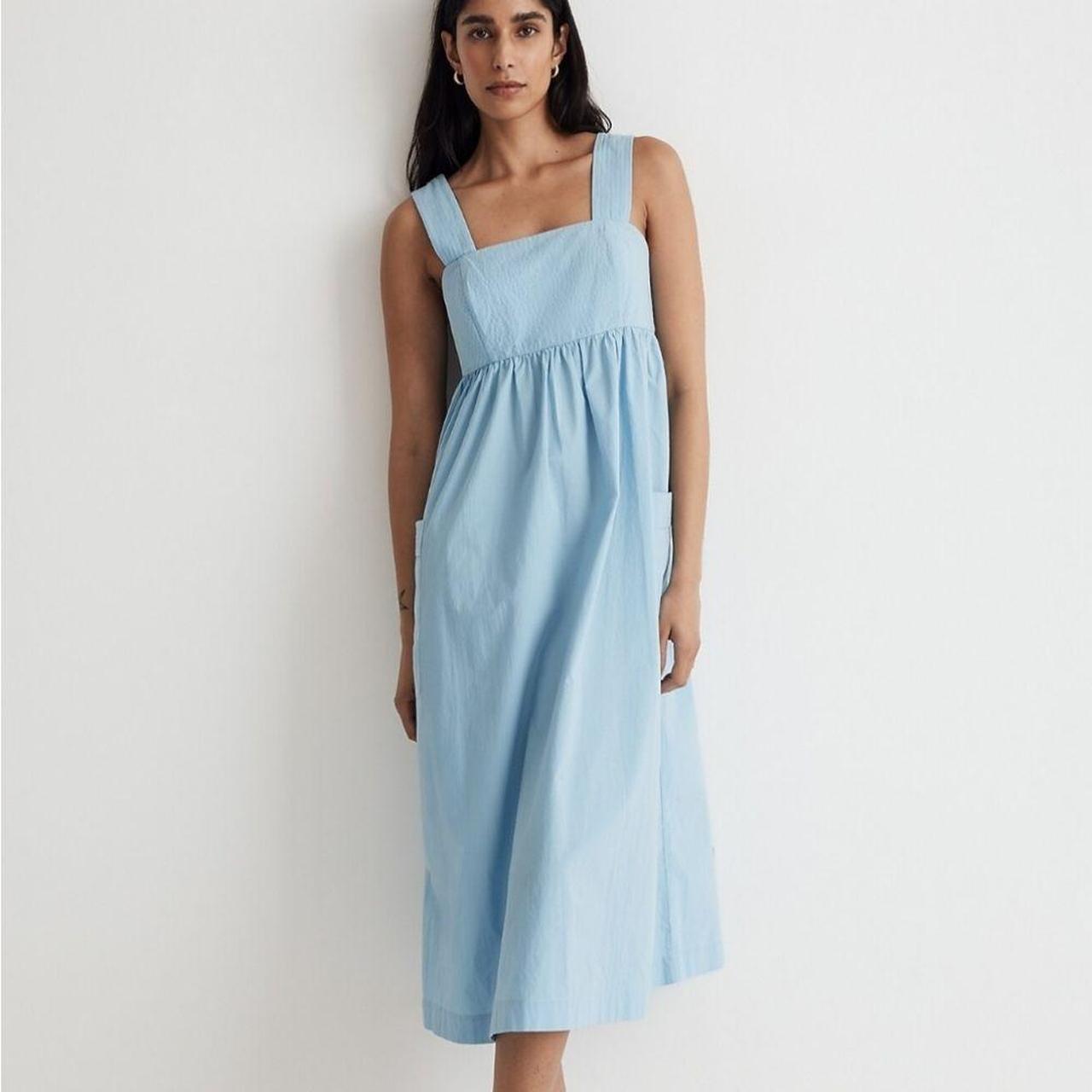 Popular MADEWELL Easy Teal Blue Sleeveless Midi Dress Size 8