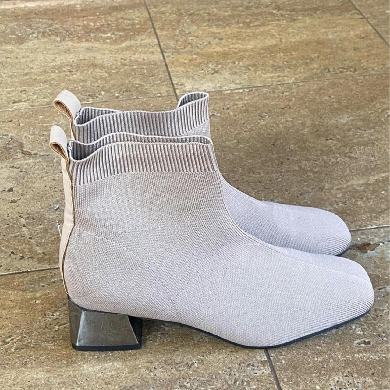 Knit boots Knit low ankle boots Size: Depop