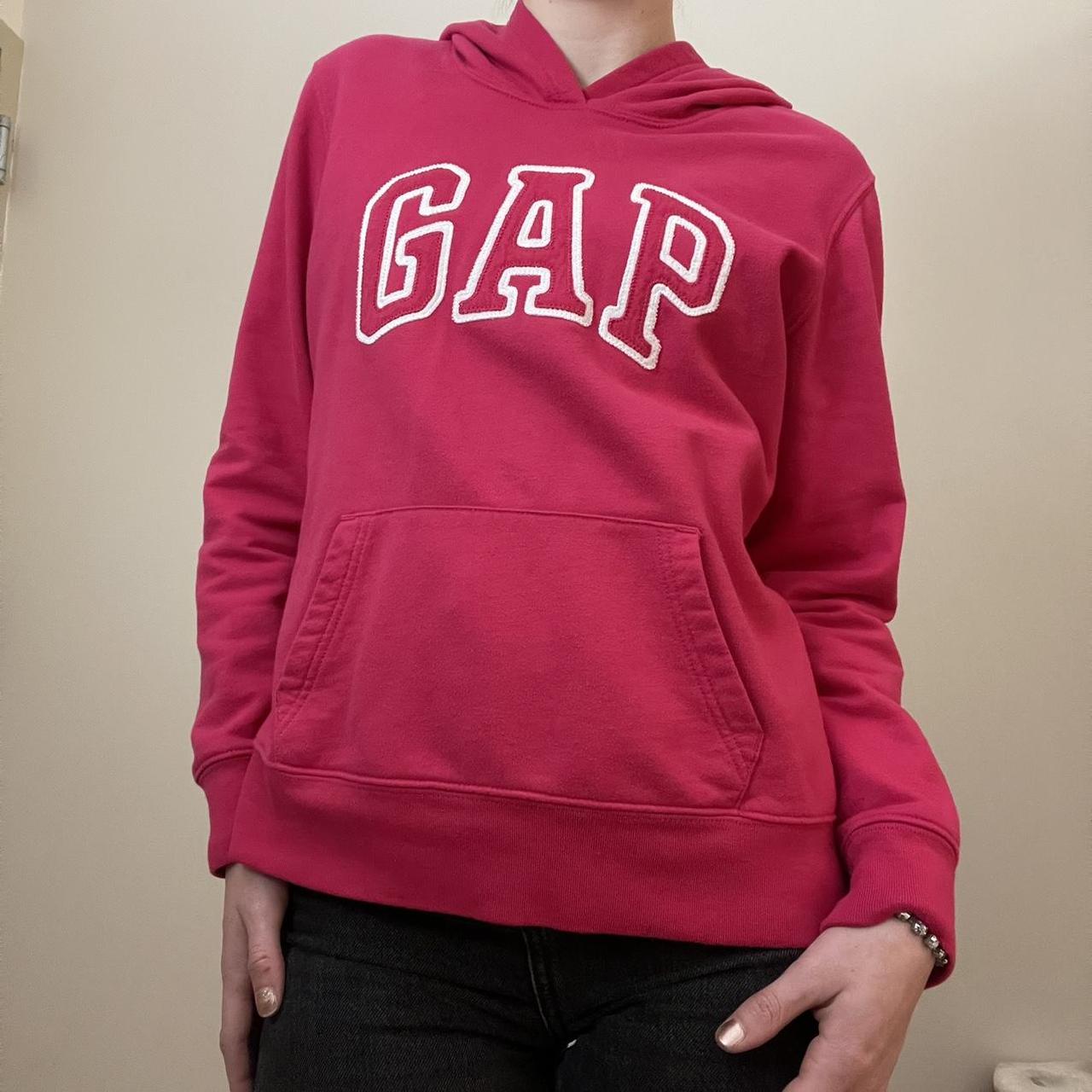 Hooded Sweatshirt Gap Neon Pink Sweatshirt Heavyweight Oversized