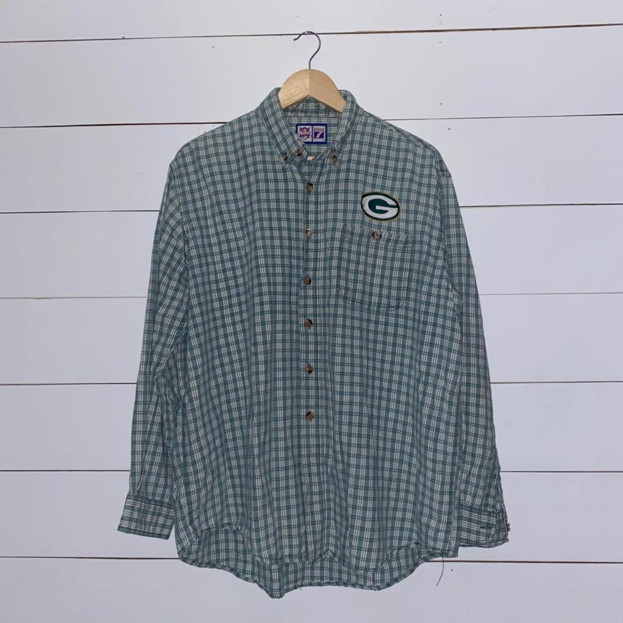 Vintage Green Bay Packers Plaid button down - Depop