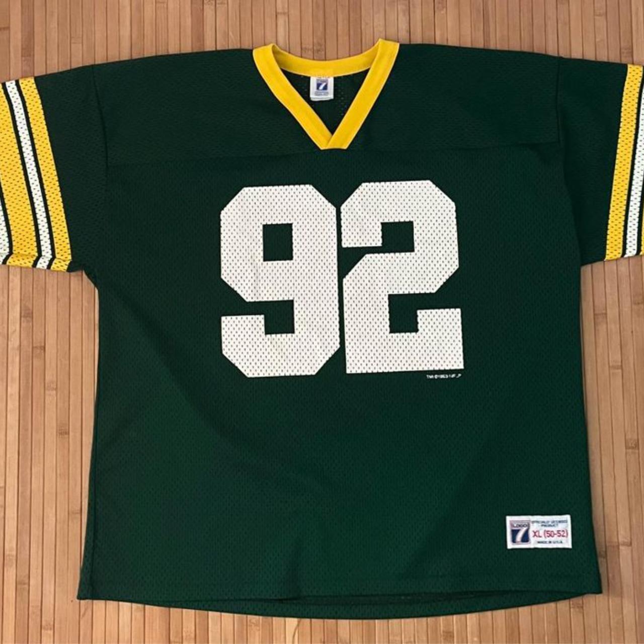 LOGO 7, Shirts, Vintage 9s Logo 7 Green Bay Packers Reggie White Football  Jersey Size Xl