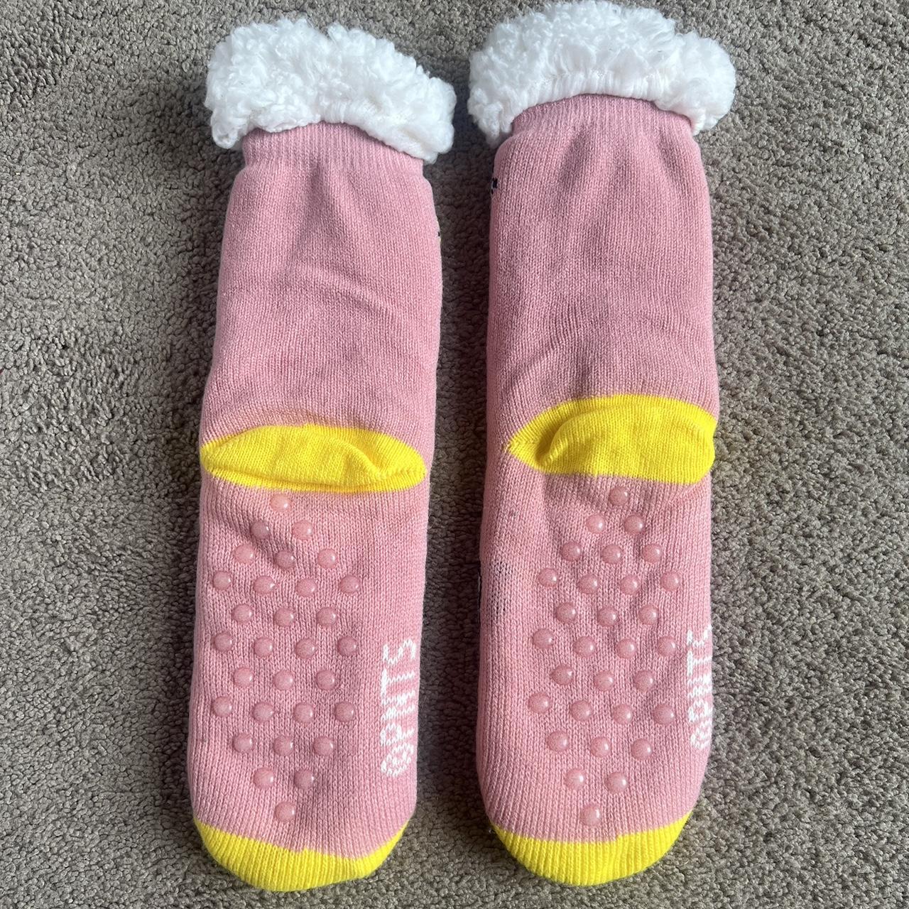 fuzzy socks - snoopy fuzzy inside nonslip... - Depop