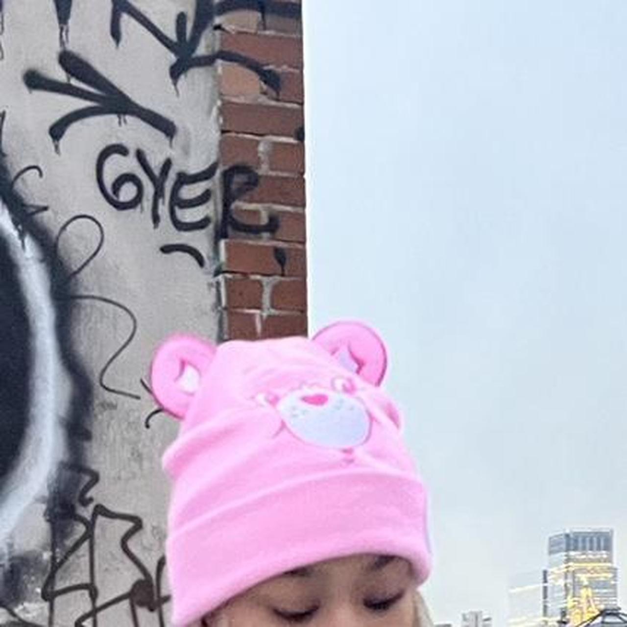 Y2k pink care bear hat :) only worn once Depop