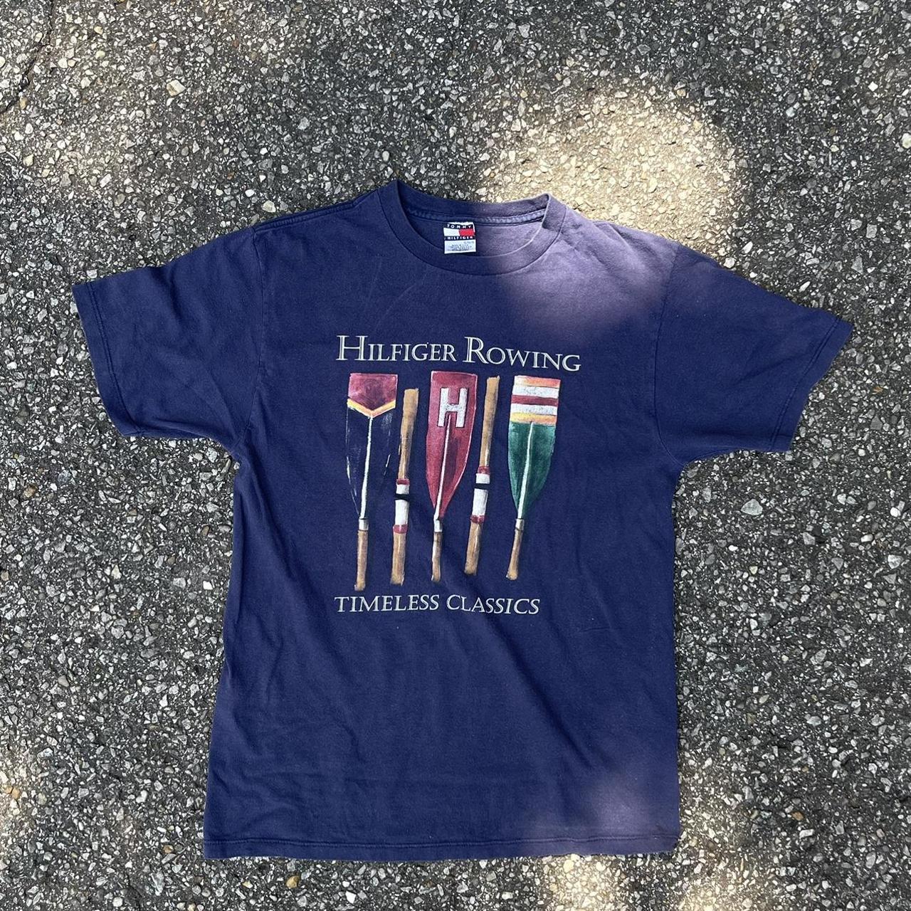 Vintage Tommy Hilfiger tshirt Rowing shirt Made... - Depop