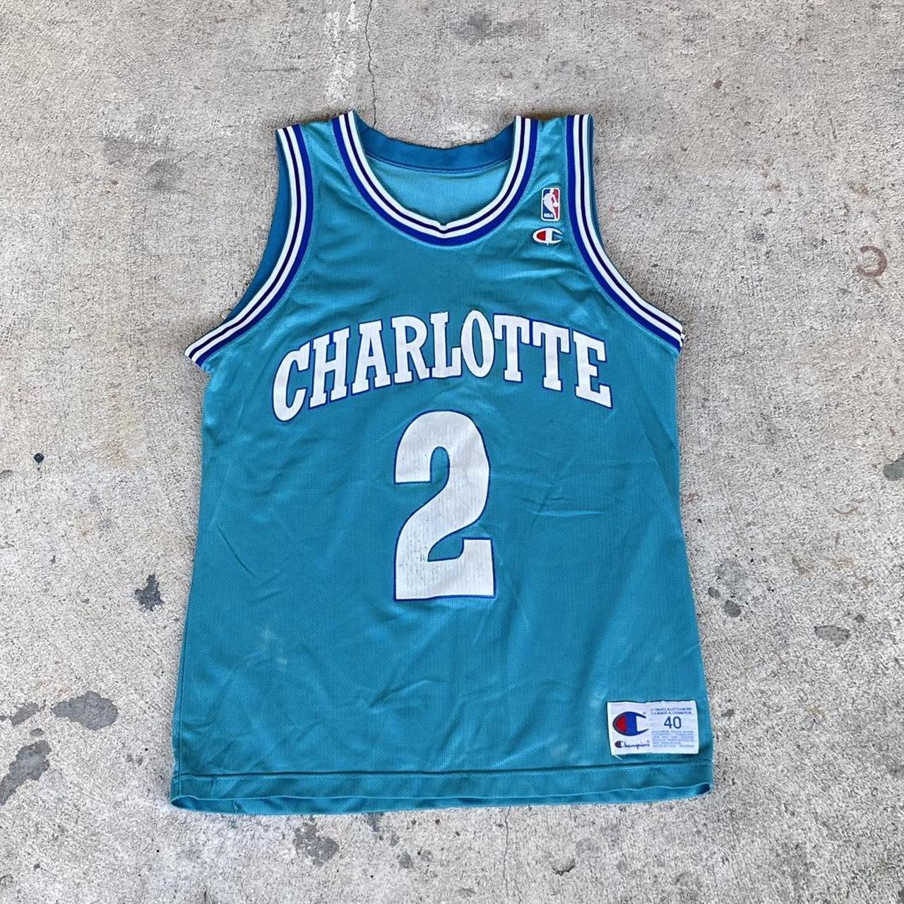 Vintage 90s Charlotte HORNETS Basketball Jersey Johnson Nba 40 