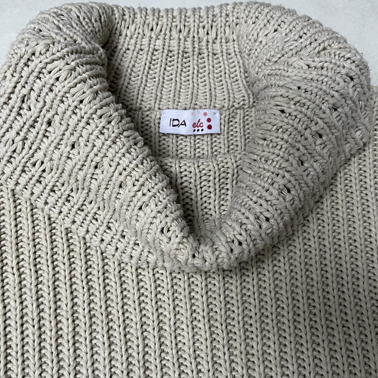 Vintage beige coloured turtle neck. Size medium.... - Depop