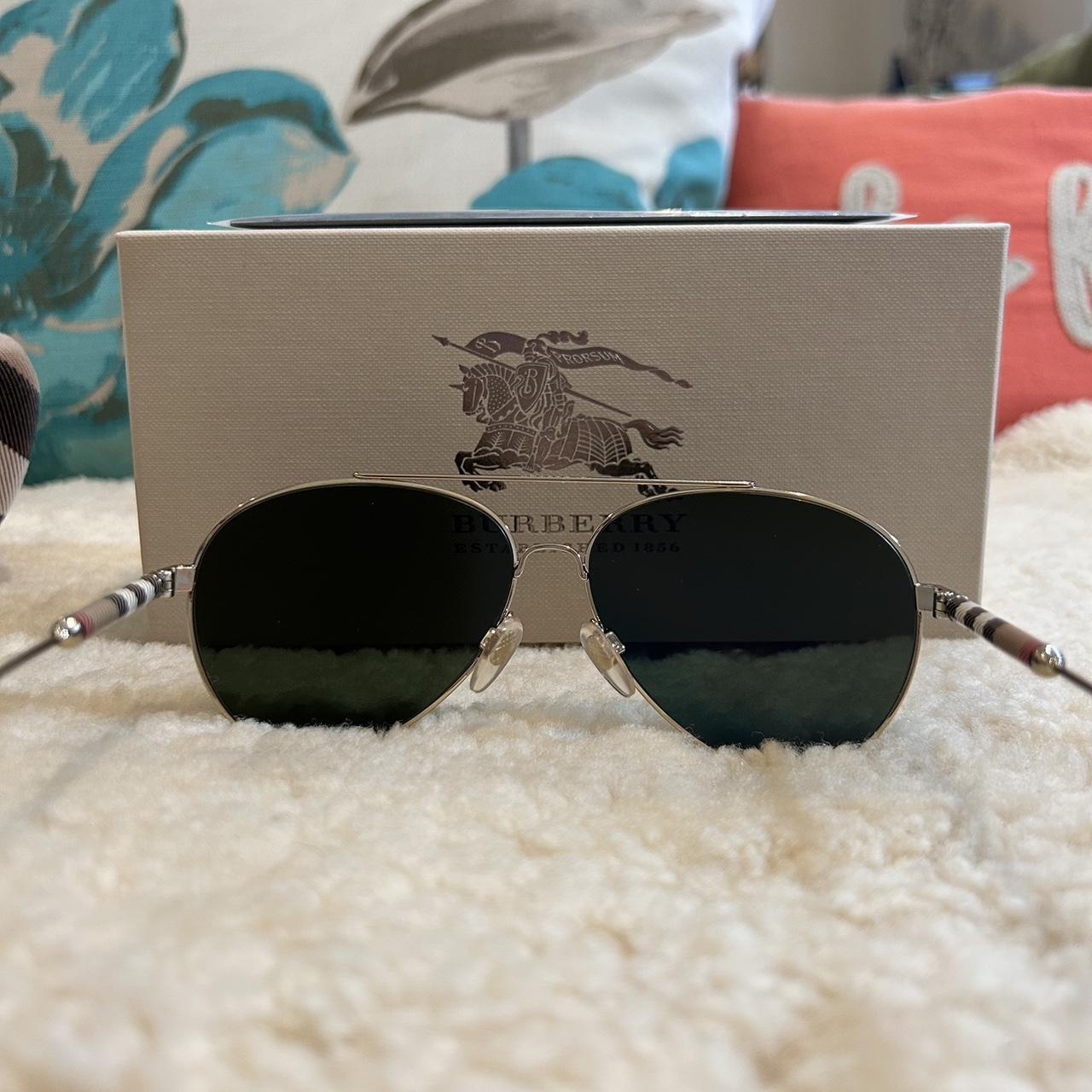 Burberry 57mm deals aviator sunglasses