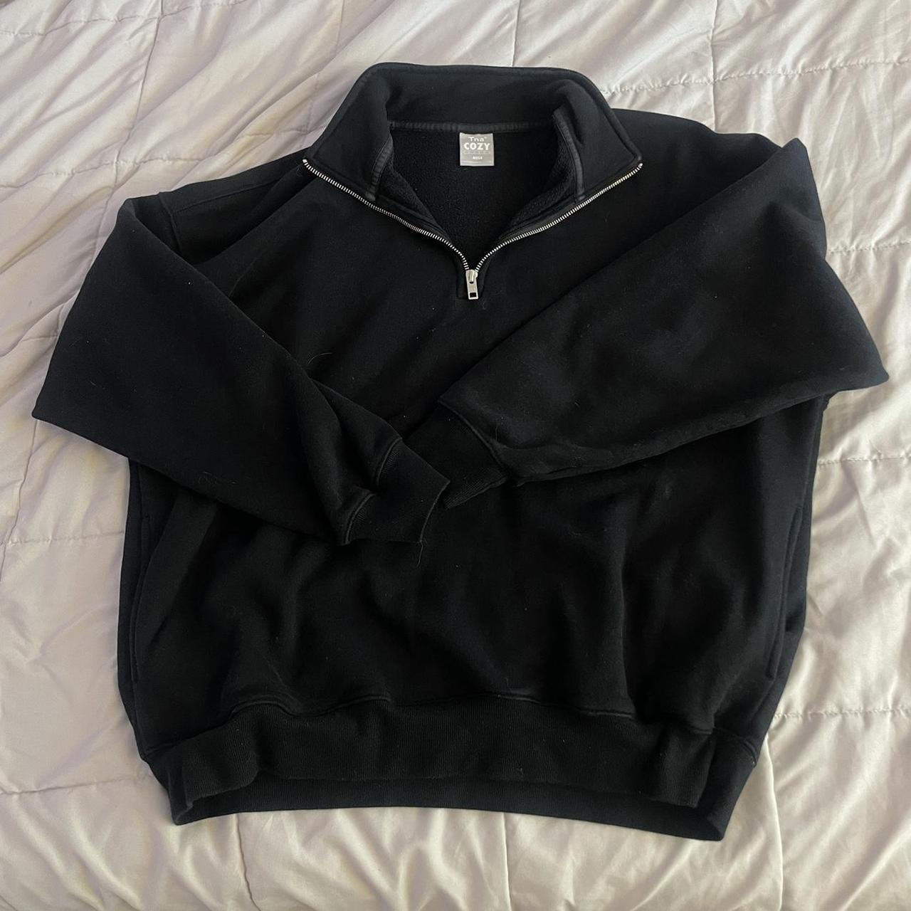 aritzia TNA cozy mega fleece 1/4 quarter zip... - Depop