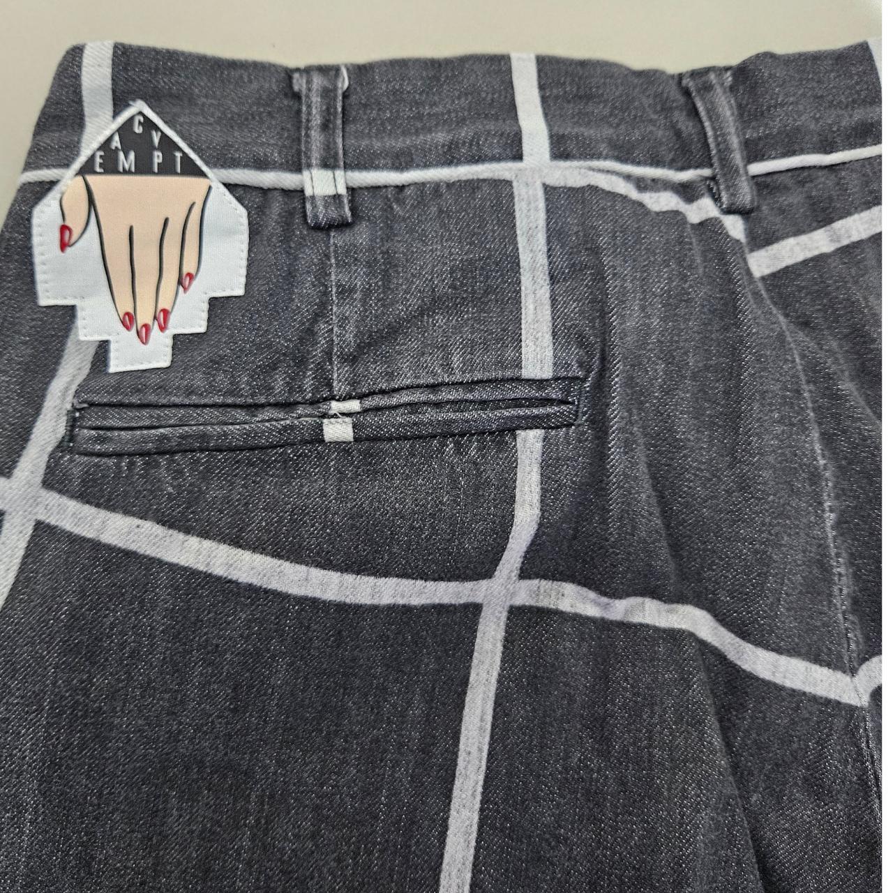 GRID BLACK DENIM WIDE CHINOS, Style Grey, Size