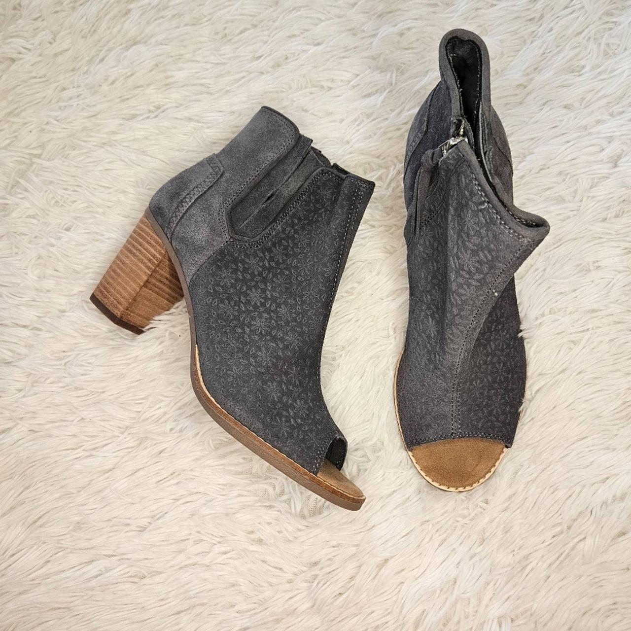 Toms peep toe deals booties