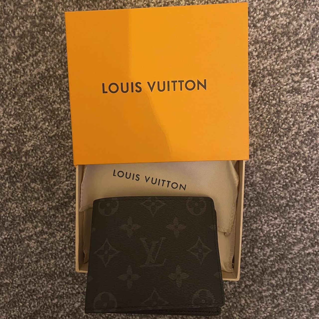 Louis vuitton black wallet Comes with box and dust... - Depop