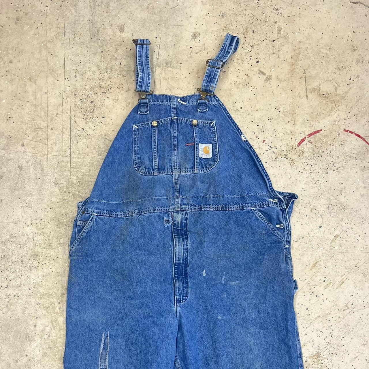 Thrifted Men’s carhartt overalls Very large +... Depop
