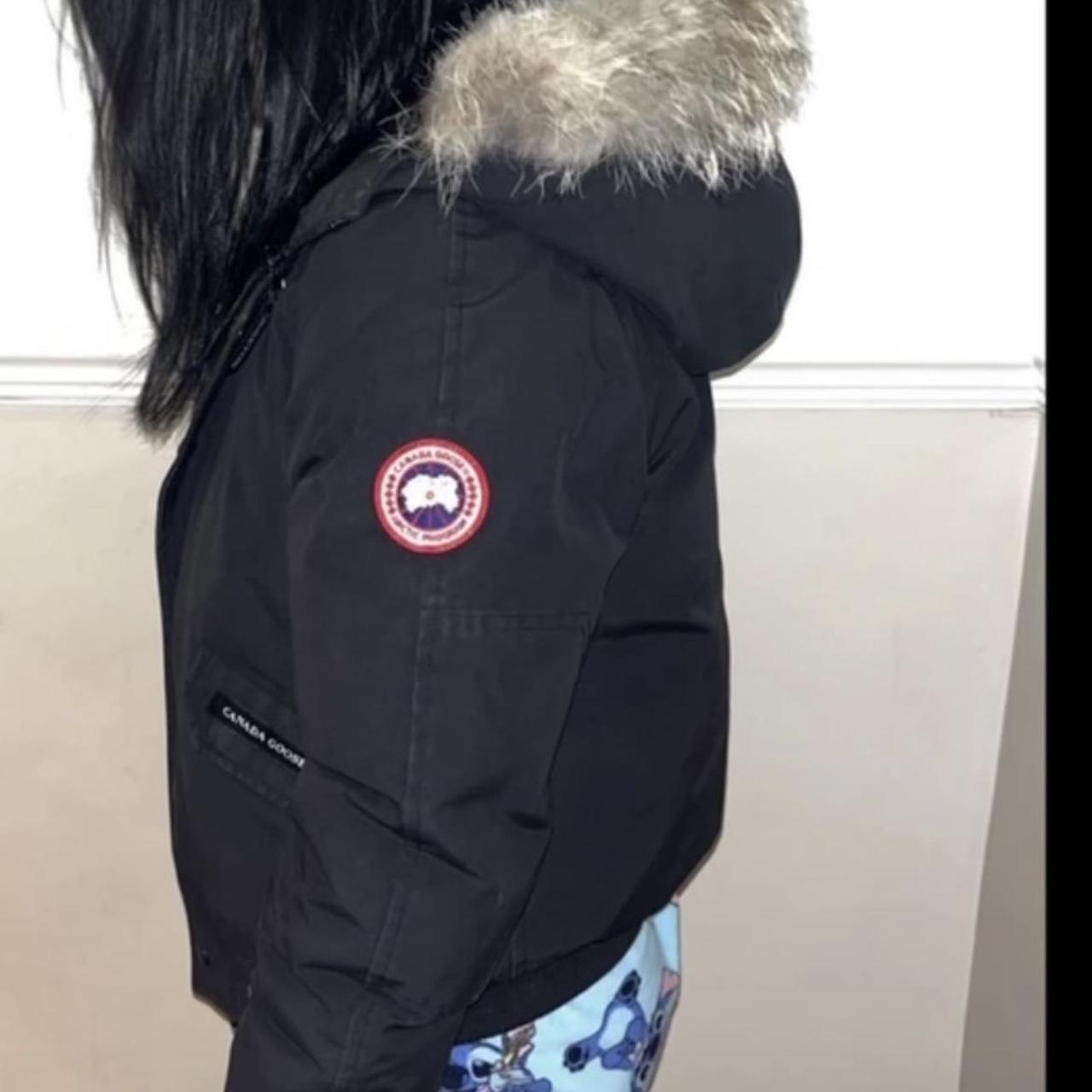black canada goose coat chilliwack bomber... - Depop