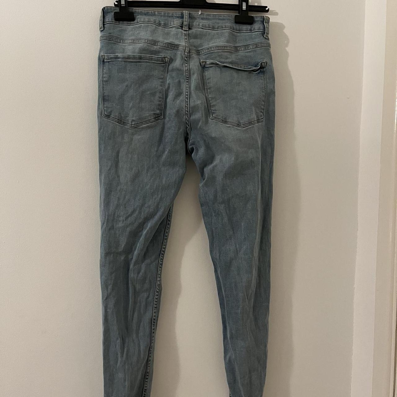 cute denim ripped jeans size uk 12 Depop