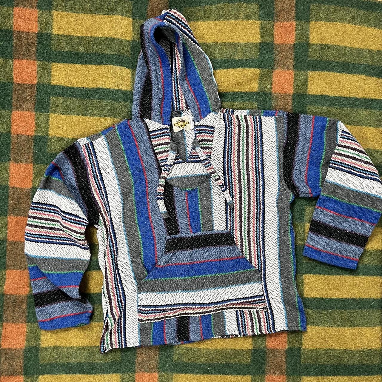 Blue and white discount striped hoodie women's