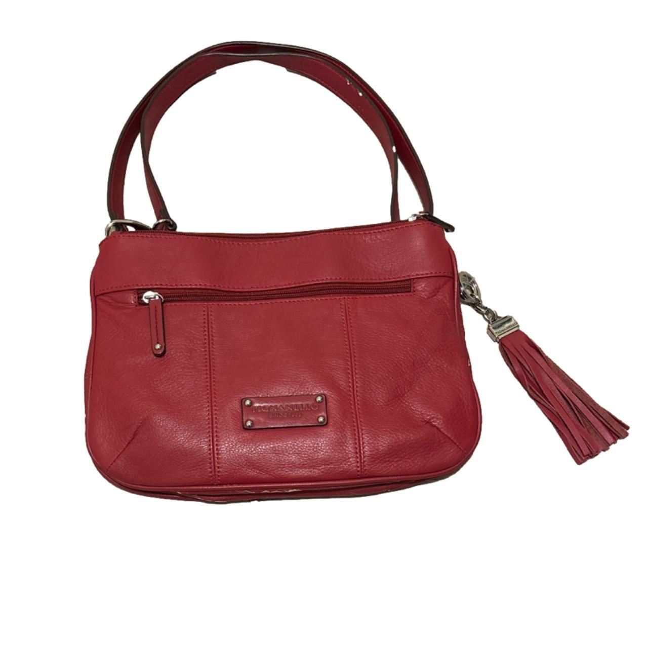 Tignanello shops Red Pebbled Leather Backpack