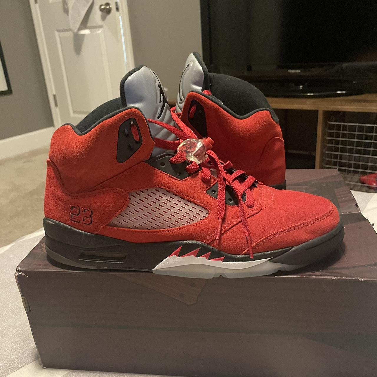 Jordan 5 Raging Bull Great Condition Size 13 Very - Depop