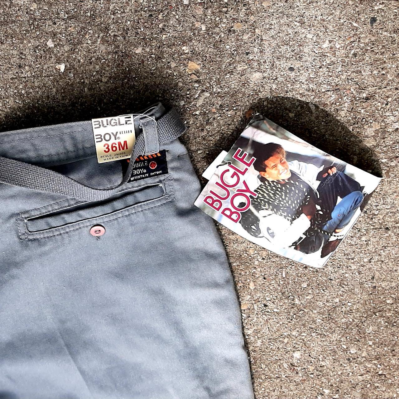 Vintage 1980s Original Bugle Boy Gray Chino Pants! | Depop