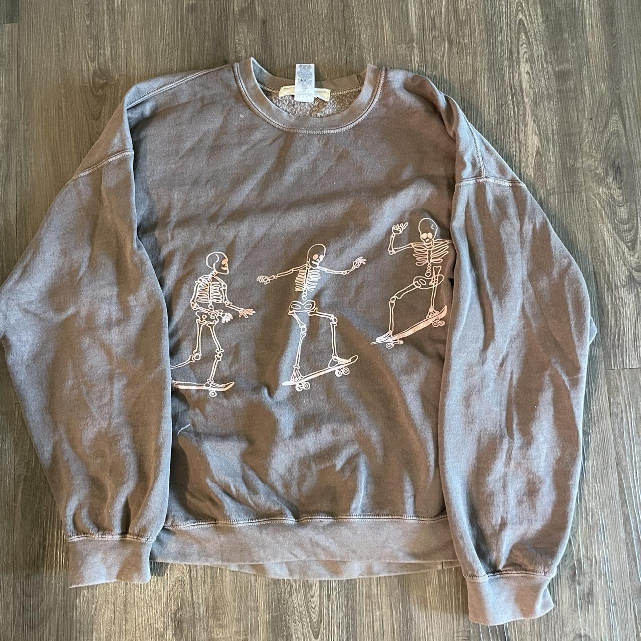 Urban outfitters skeleton sweatshirt Clearance