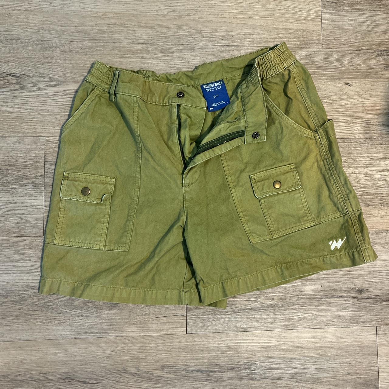 Urban Outfitters Men's Khaki and Green Shorts | Depop