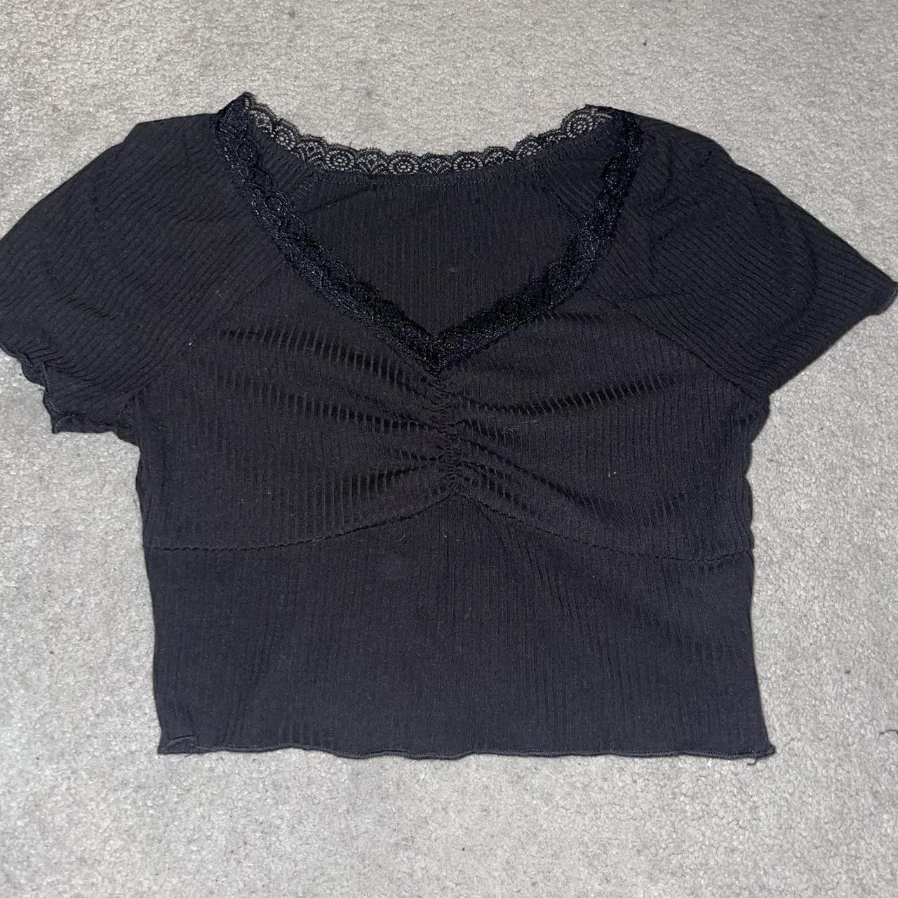 shein ruffle top never worn size xa - Depop