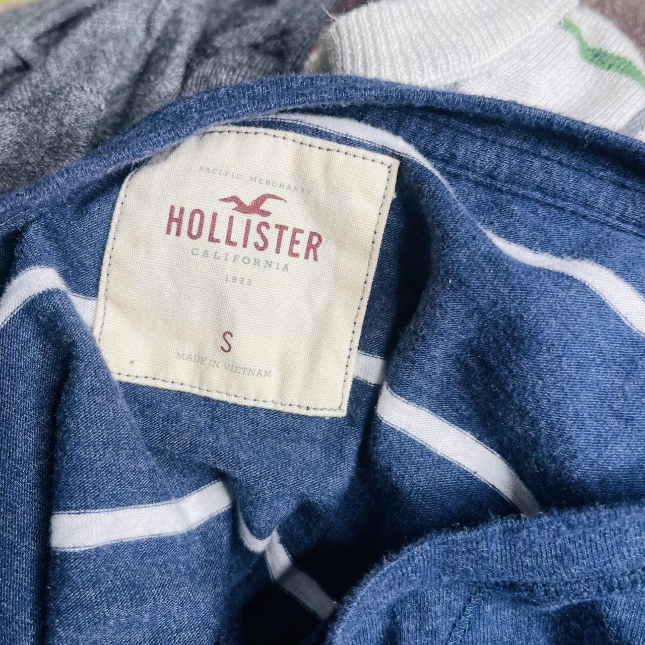 Early 2000s y2k Hollister striped long sleeve shirt - Depop